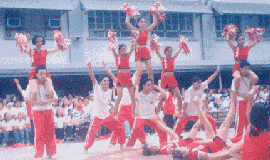 Seniors' cheering team. Link to Picture Gallery